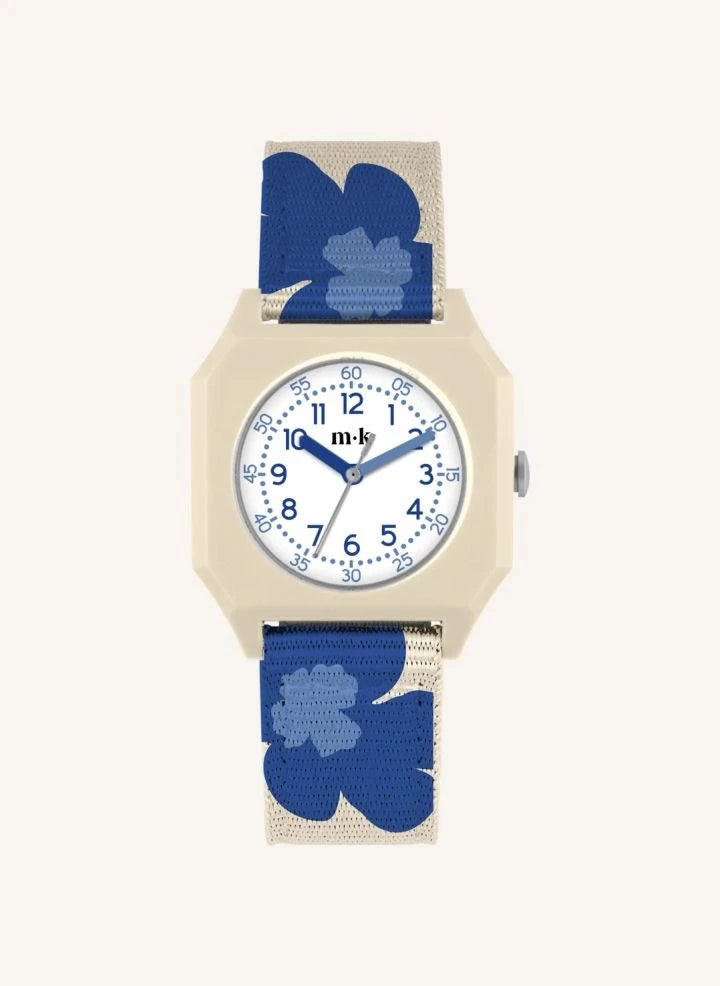 Mini Kyomo - Blue Hibiscus Watch - Mini Kyomo x Taxi Brousse | Blue