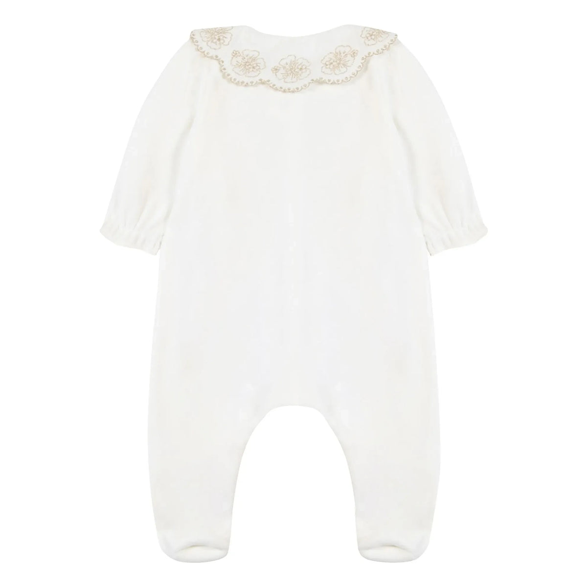 Tartine et Chocolat - Embroidered Claudine Collar Pajama Set | Ivory