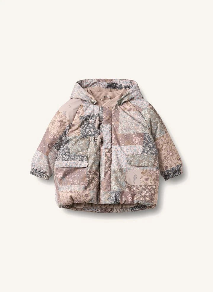 Wheat - Billo Flower-Print Padded Puffer Coat Made from Recycled Fibers | Pink