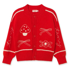 Tinycottons - Wool Knot Cardigan | Red