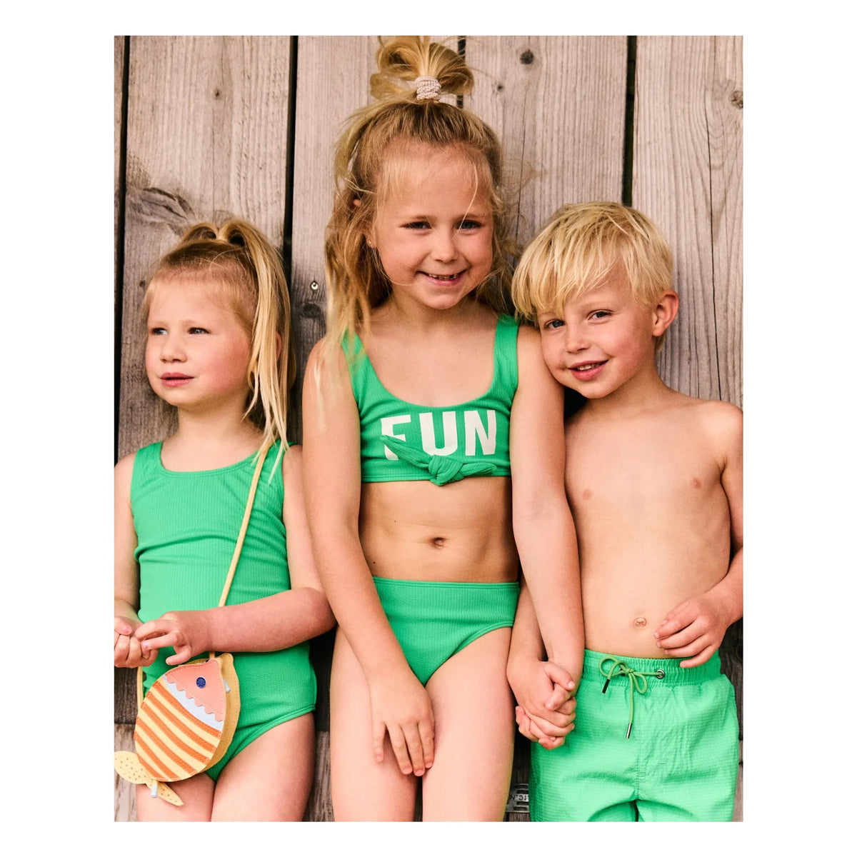Beachlife - Uni Textured Recycled Fiber Swimsuit | Green