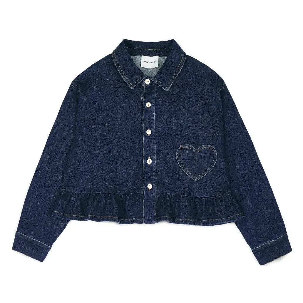 Mipounet - Love Denim Shirt | Dark Blue