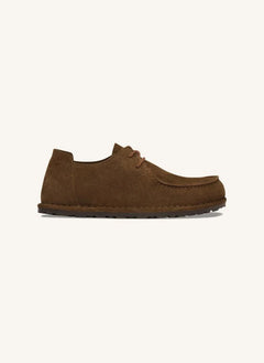 BIRKENSTOCK - Utti Lace-up Suede Loafer | Dark Brown