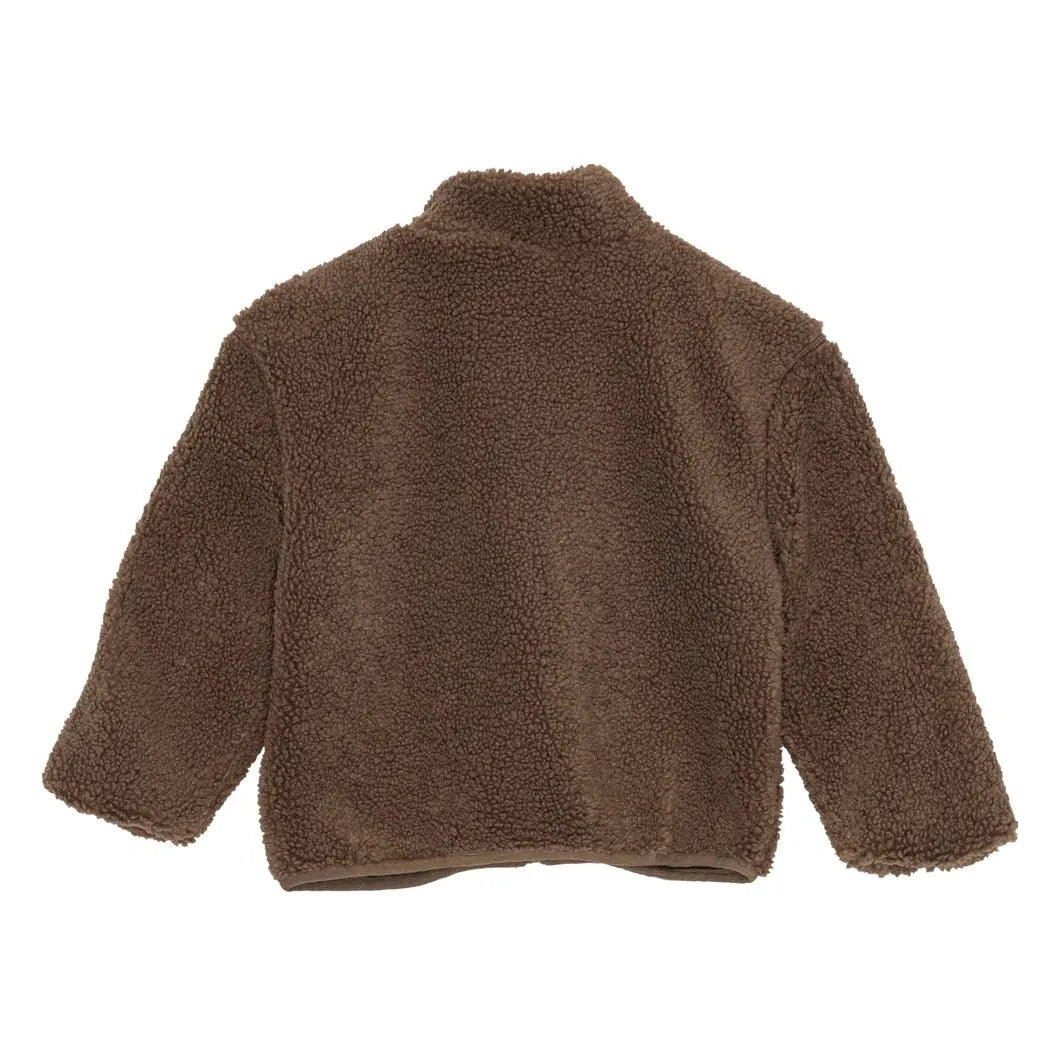 brunobruno nation - Rori Fleece Jacket Made from Recycled Fibers | Brown