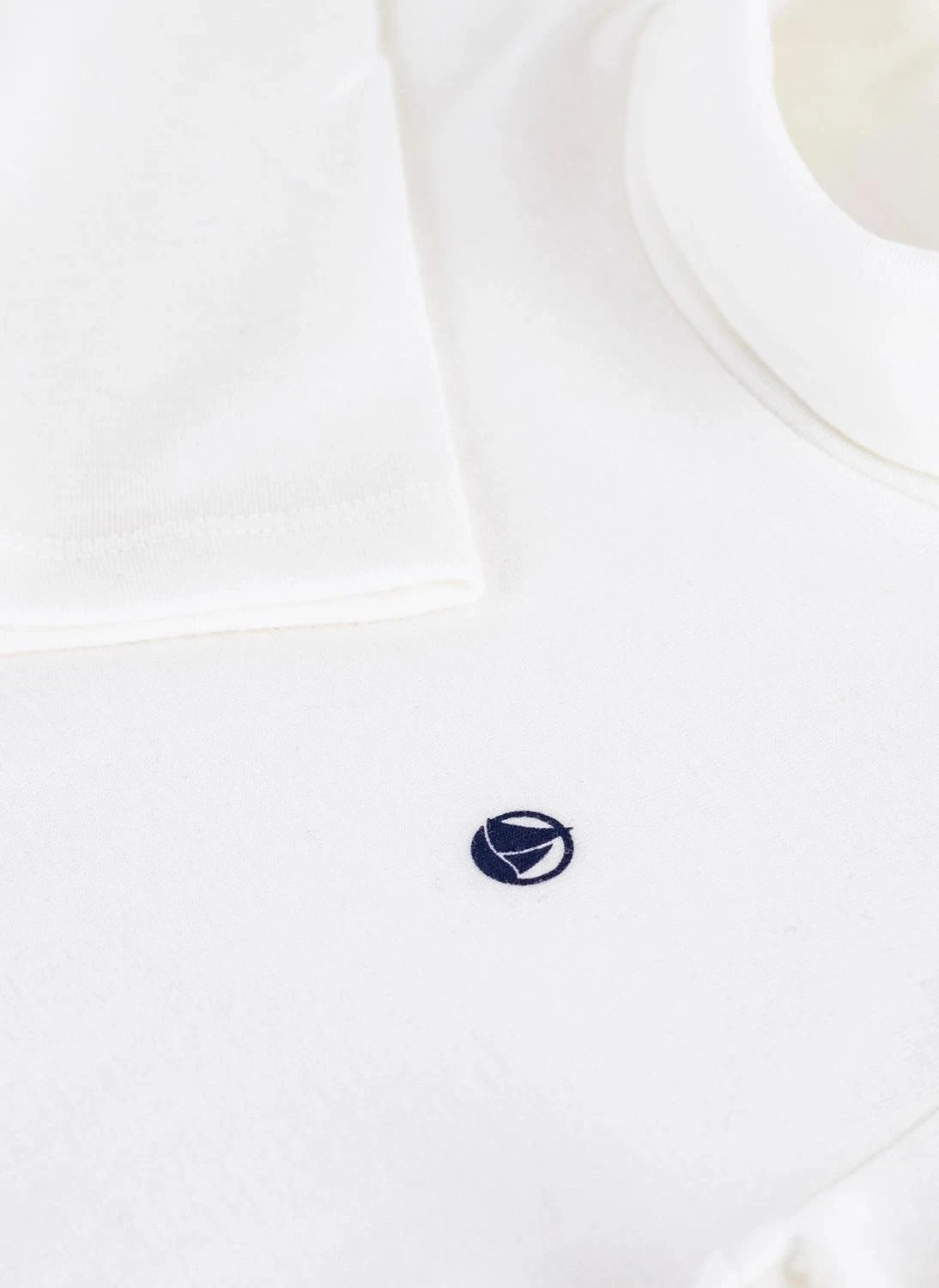 Petit Bateau - Organic cotton logo turtleneck | White