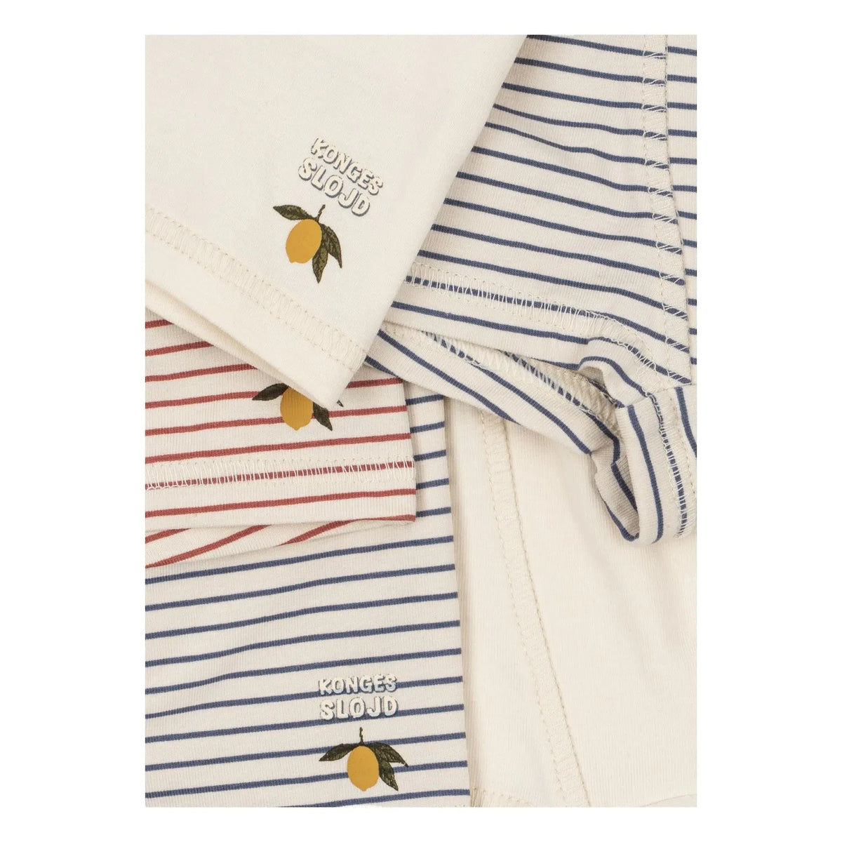 Konges Sløjd - Set of 5 Striped Organic Cotton Boxer Shorts | Ecru