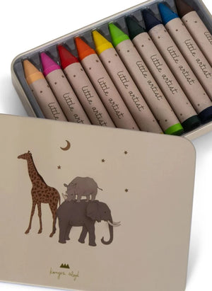 Konges Sløjd - Natural wax crayons - Pack of 10 | Beige