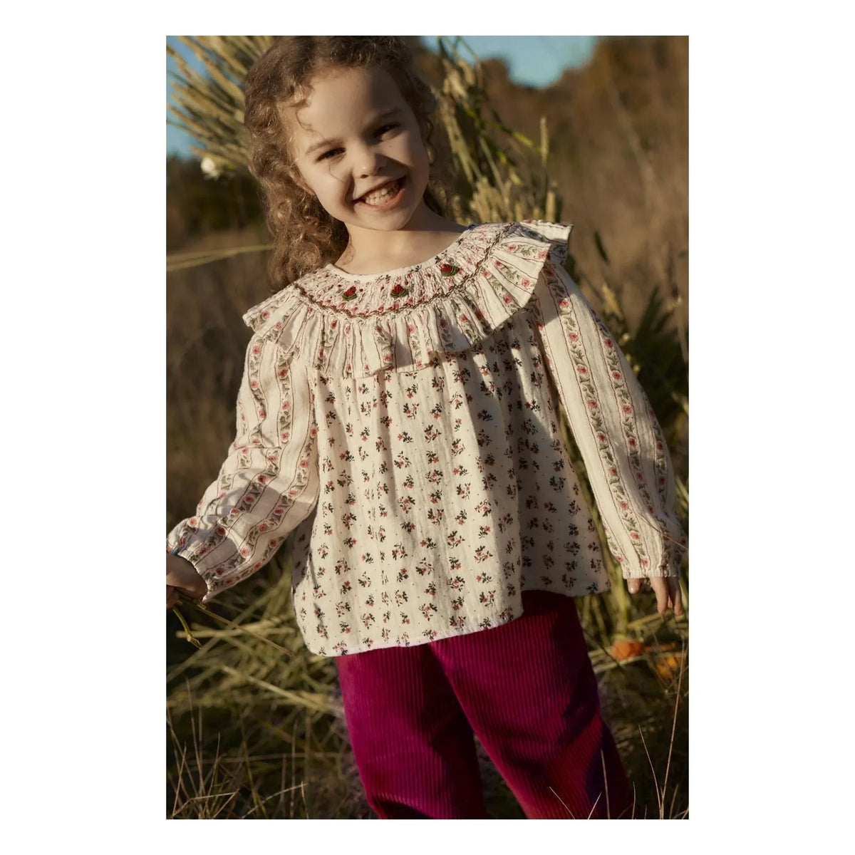 Louise Misha - Ilaria Organic Cotton Blouse | Cream