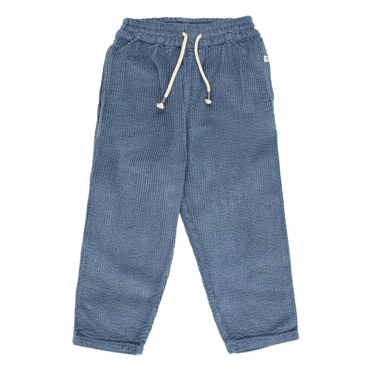 Búho - Girls' Velvet Pants | Gray Blue