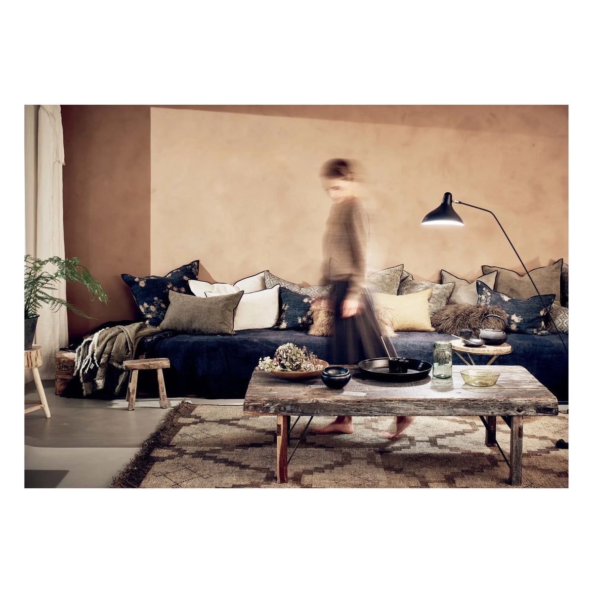 Maison de Vacances - Vice Versa Linen Pillow | Roses Cream