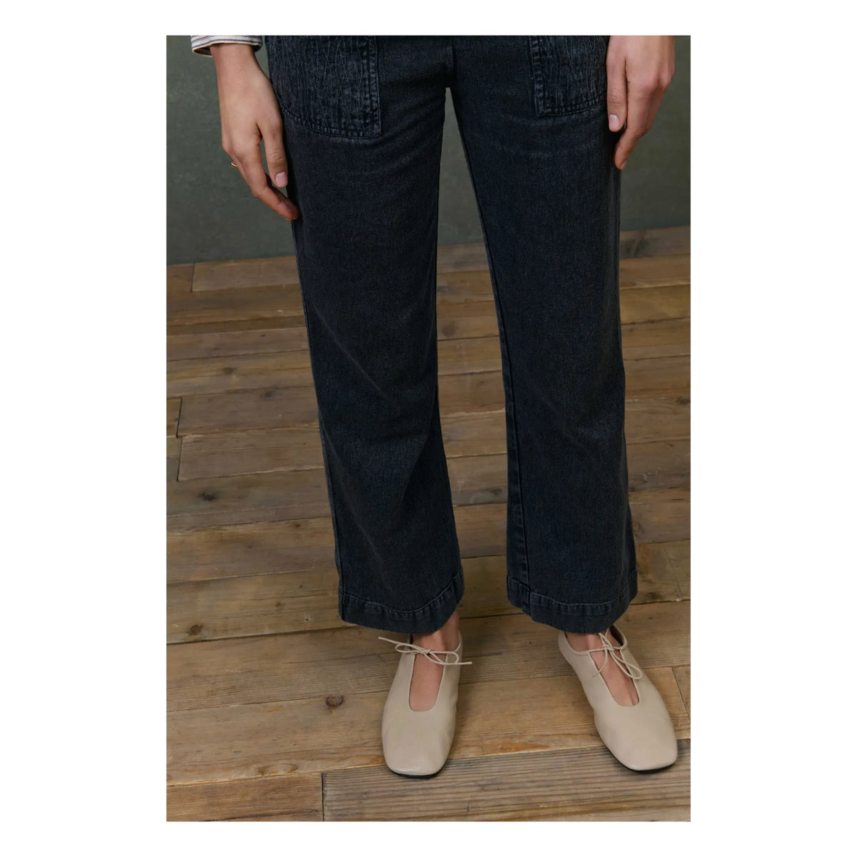 Louise Misha - Arlovie Organic Cotton Trousers - Women's Collection | Coal
