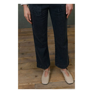 Louise Misha - Arlovie Organic Cotton Trousers - Women's Collection | Coal