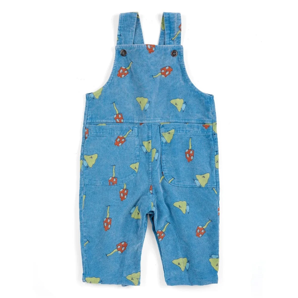 Bobo Choses - Organic Cotton Velvet Mushroom Jumpsuit | Blue