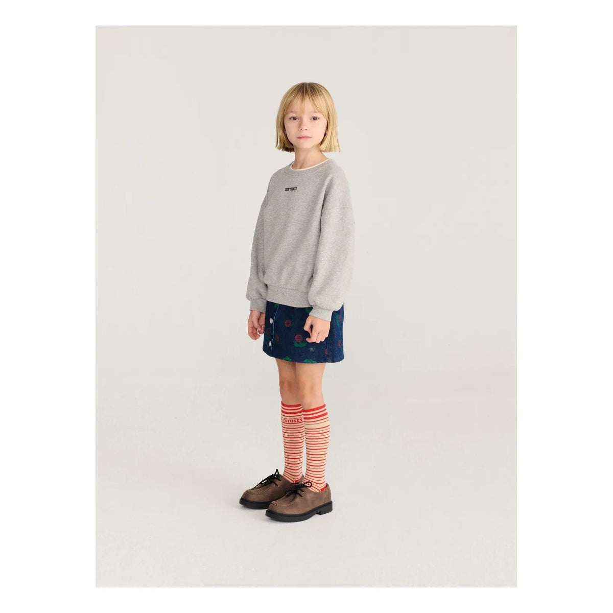Bobo Choses - Mushroom Sweatshirt Organic Cotton | Heather Grey