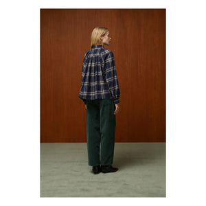 BELLEPIECE - Paxos Checked Blouse | Blue