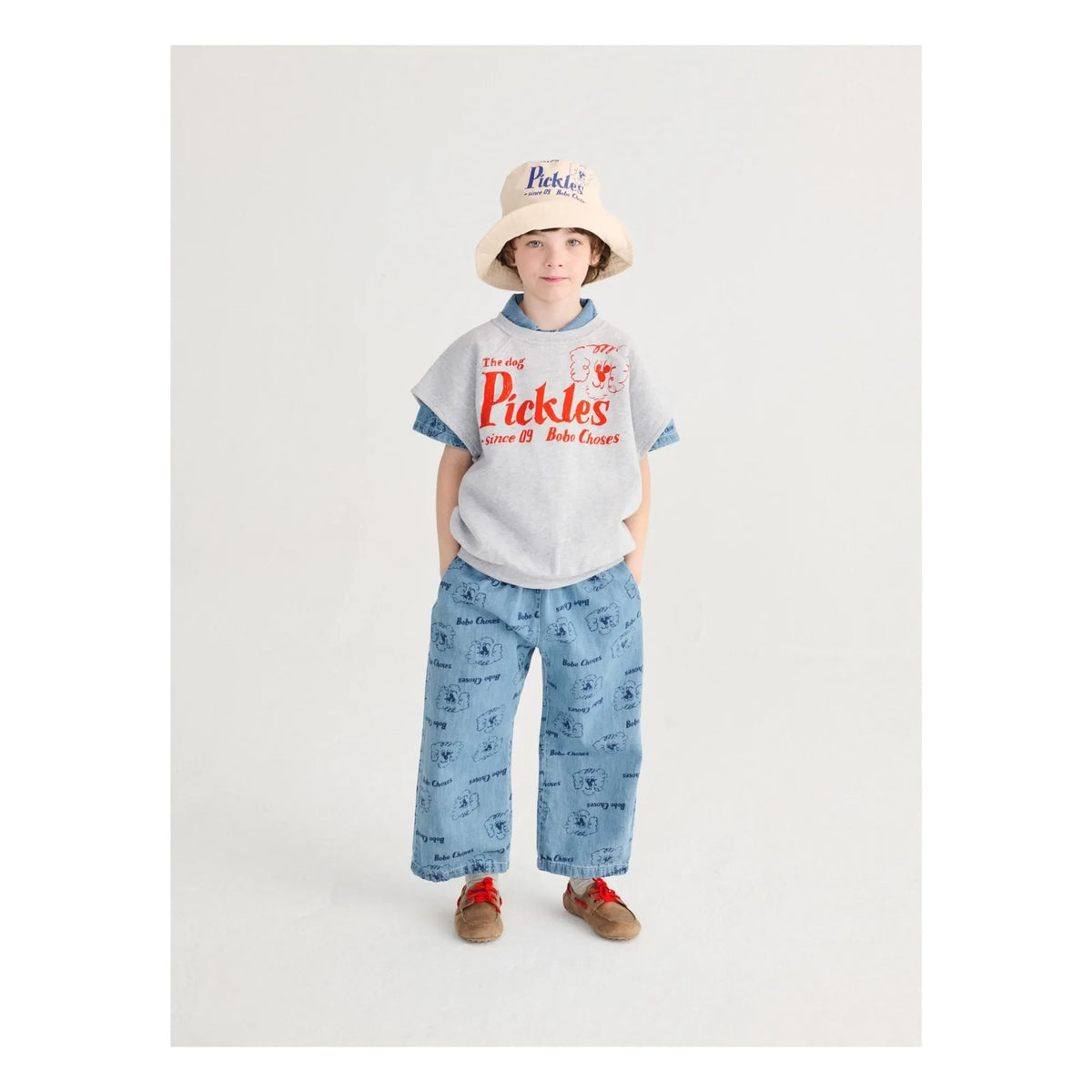Bobo Choses - Pickles Recycled Fiber Reversible Bib | White