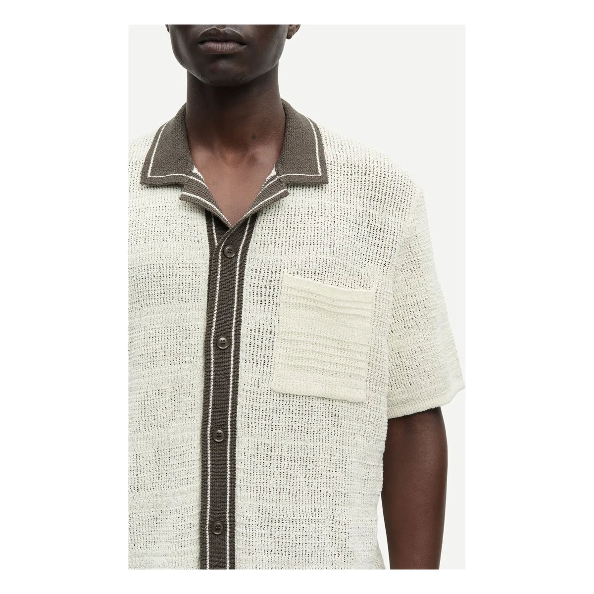 Samsoe Samsoe - Sapercy Short Sleeve Knit Shirt | White