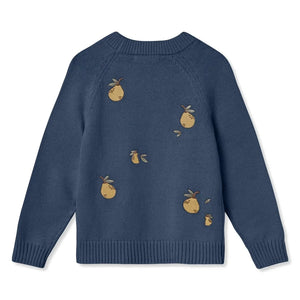 Fliink - Mahdi Poires Organic Cotton Sweater | Navy