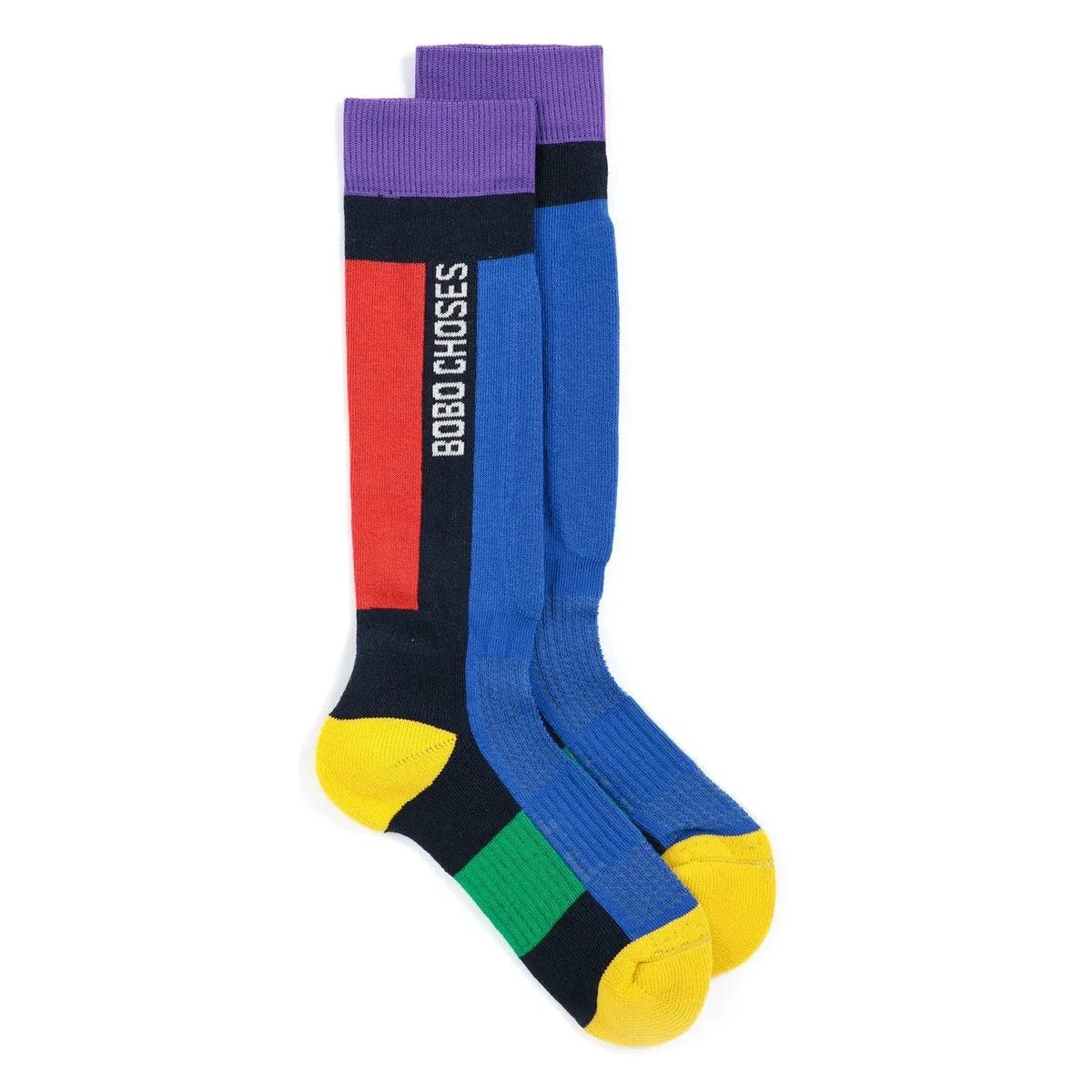 Bobo Choses - Color Block Organic Cotton Ski Socks | Blue
