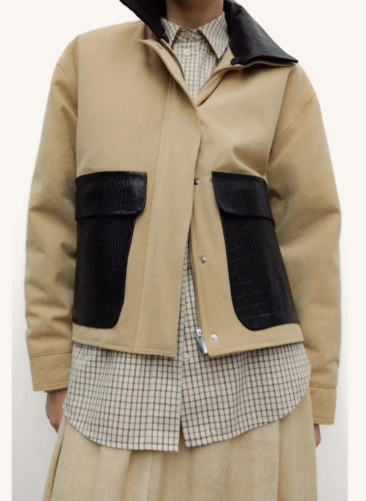 the new society - Flint Organic Cotton Jacket | Beige