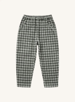 Studio Bohème - Carrott Vichy Organic Cotton Trousers | Gray