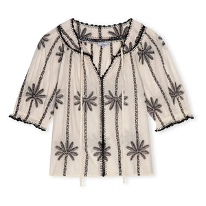 Rails - Belina Cotton Embroidered Blouse | White