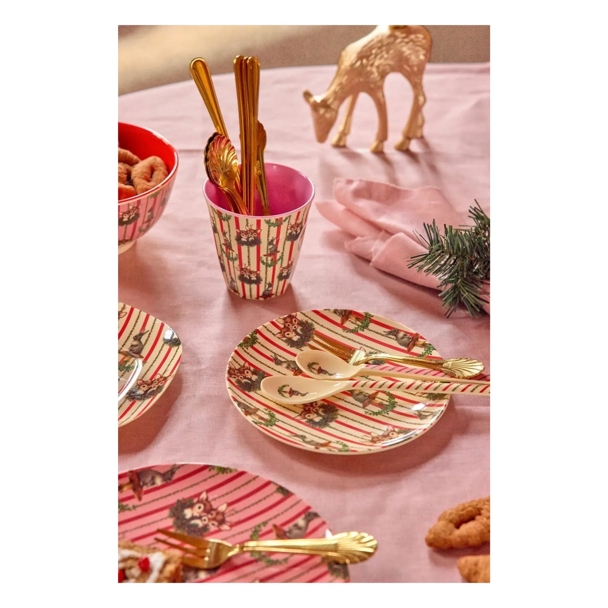 Rice - Sweet Forest Melamine Rectangular Plate | Cream