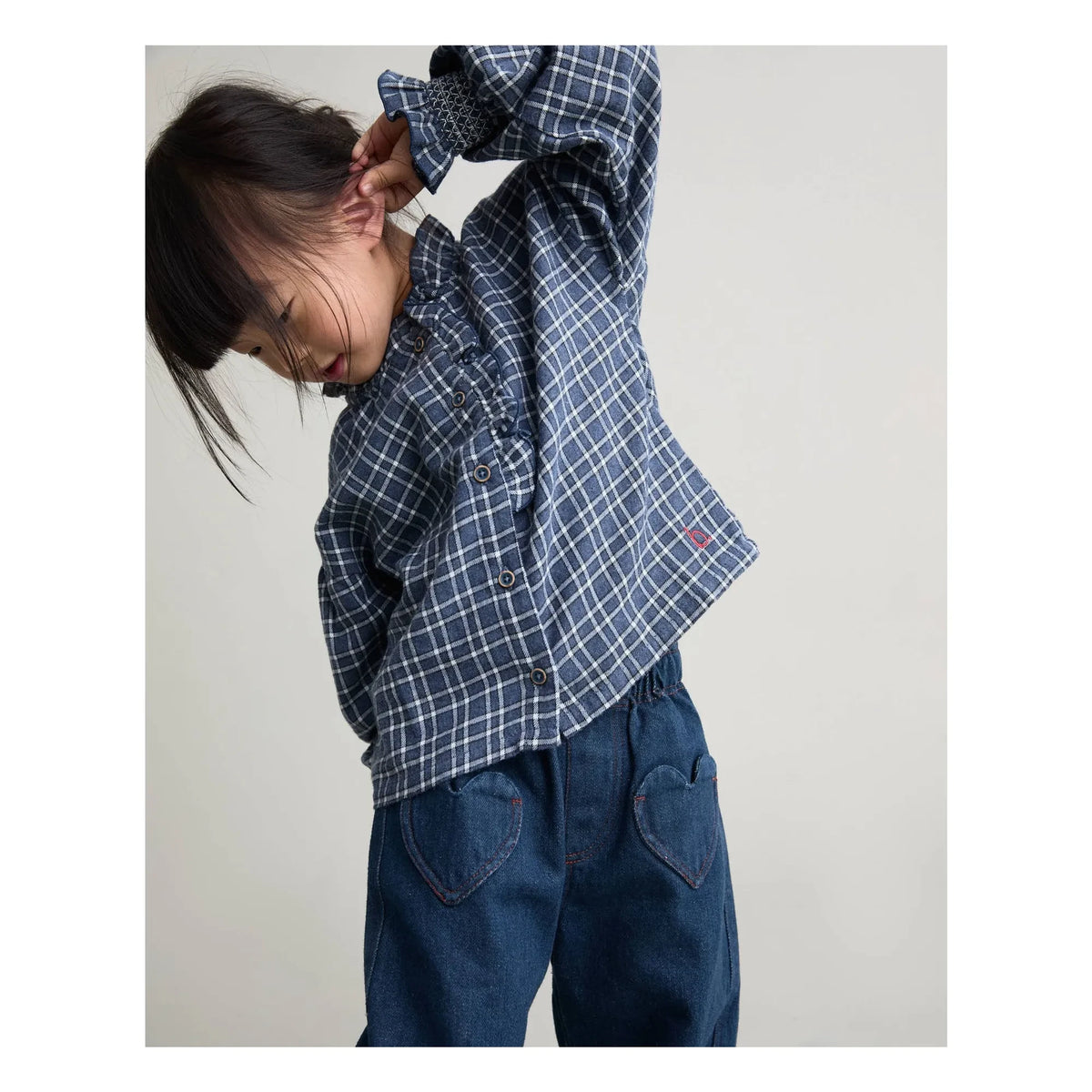 Búho - Tartan blouse | Navy