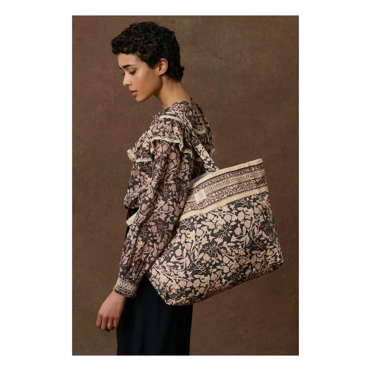 Louise Misha - Beverly Organic Cotton Tote Bag | Black