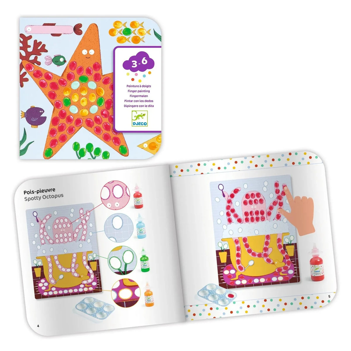 Djeco - Finger Painting - Dots and Fish