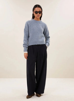 By Bar - Sonny Wool Sweater | Grey Blue