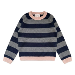 Louis Louise - Striped Reindeer Sweater | Gray