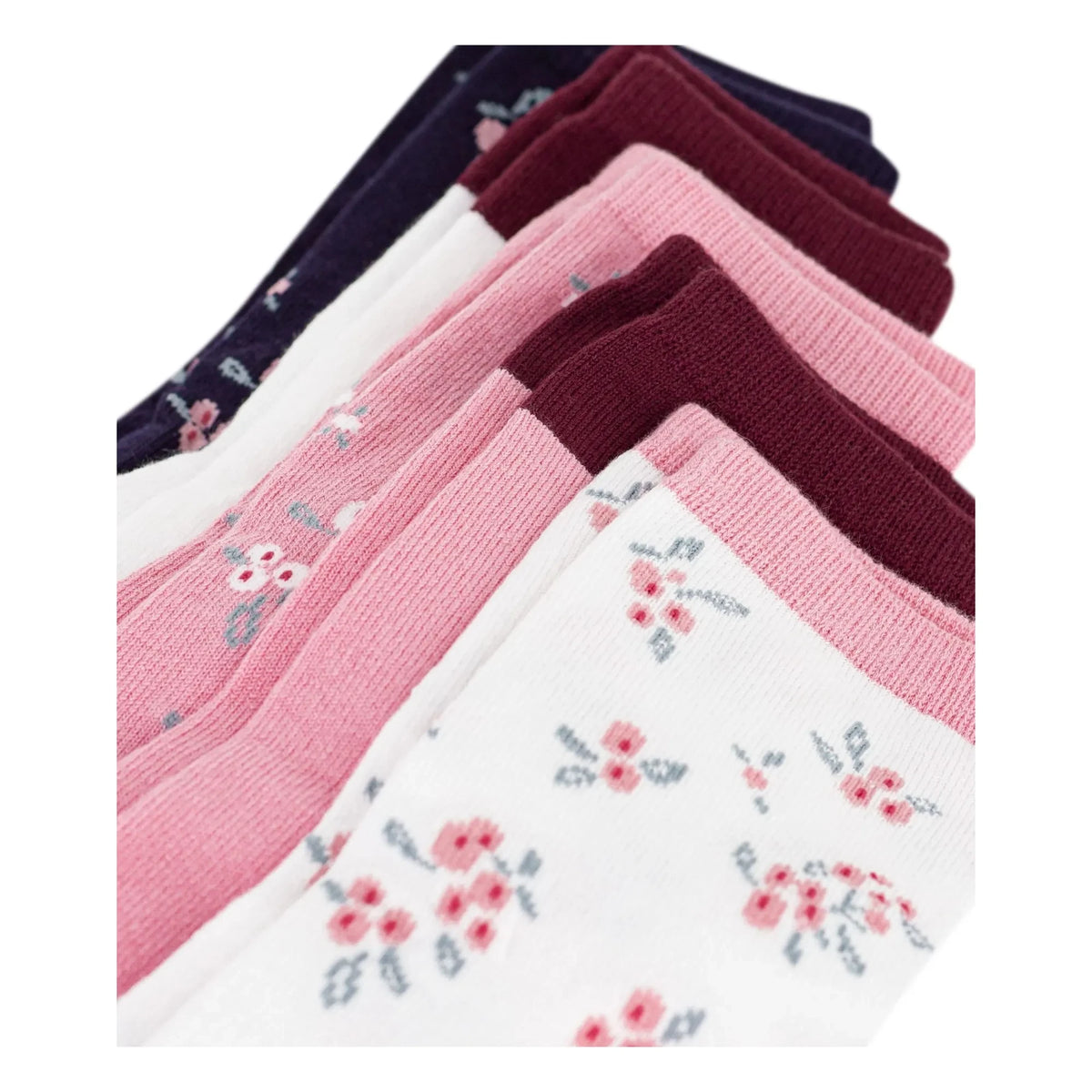 Petit Bateau - 5 Pairs of Floral Socks | Pink