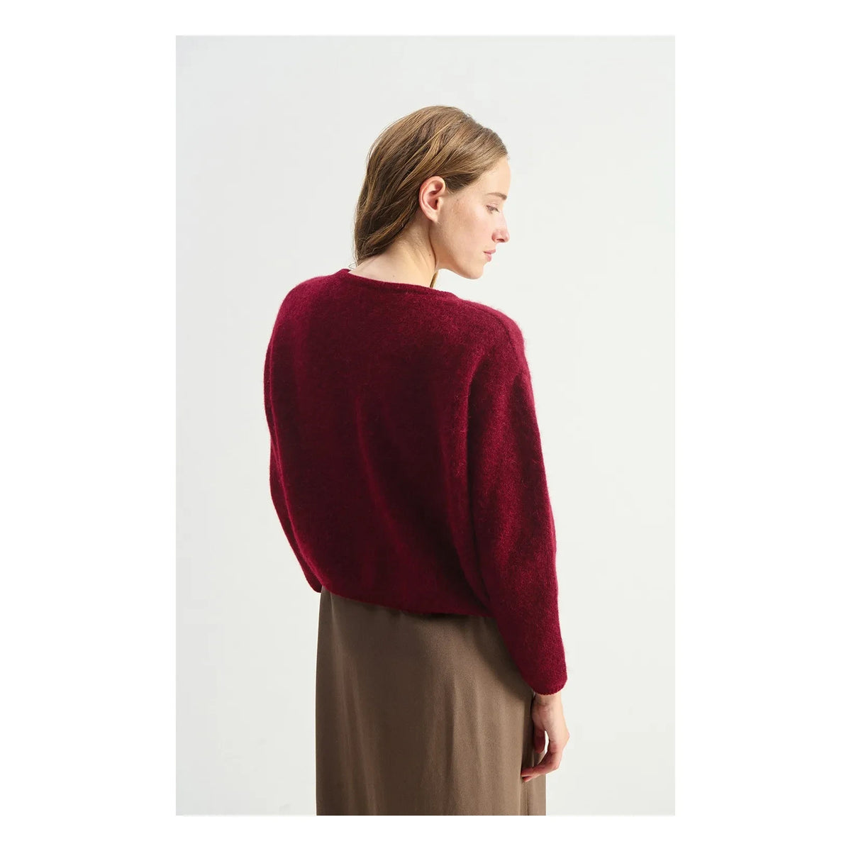 American Vintage - Vitow Alpaca Cardigan | Cherry Wood