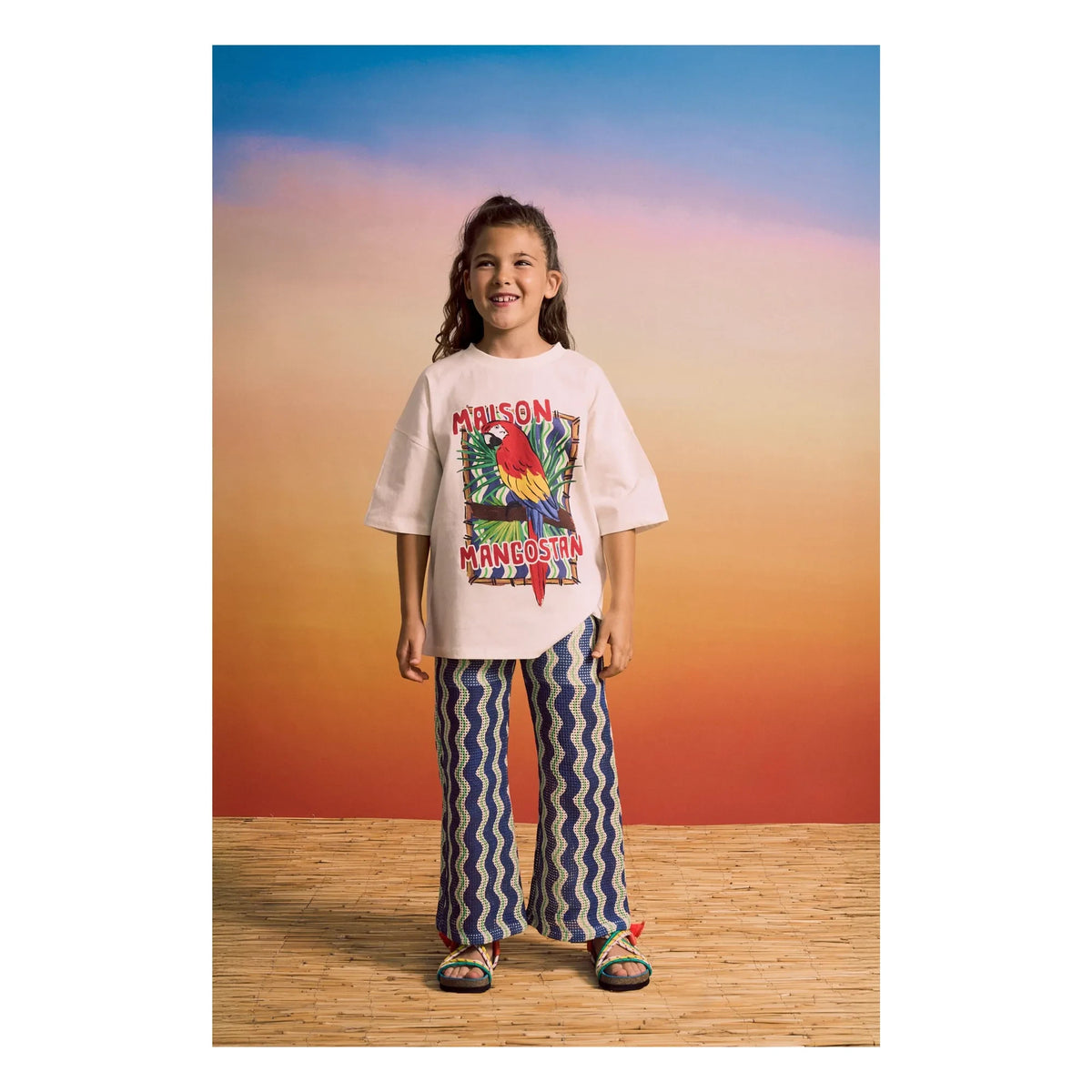 Maison Mangostan - Parrot T-Shirt | White