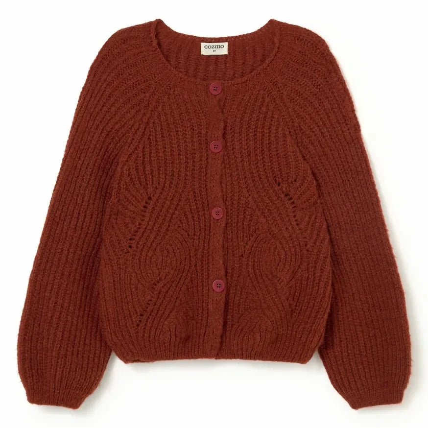 Cozmo - Cardigan India | Dark Red