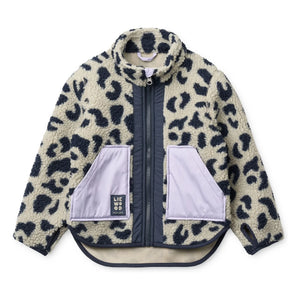 Liewood - Recycled Fiber Noam Leopard Sherpa Jacket | Beige