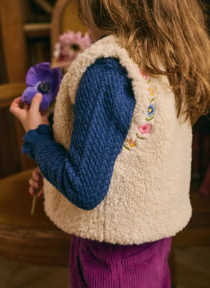 Louise Misha - Java Wool Gathered Neck Sweater | Navy