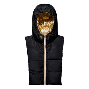 Fudoon - Metallic Reversible Doudoune Hooded Sweatshirt | Gold