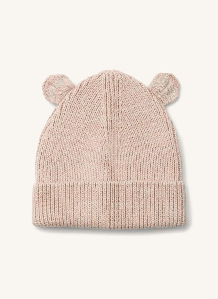 Liewood - Gina Two-Tone Ribbed Organic Cotton Beanie | Dusty Pink