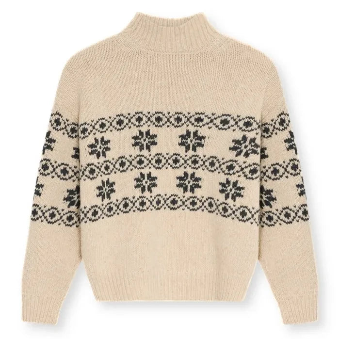 the new society - Lilo Jacquard Sweater | Cream