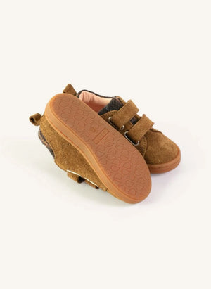 Lazare - Mahaut Tartan Sneakers | Khaki brown