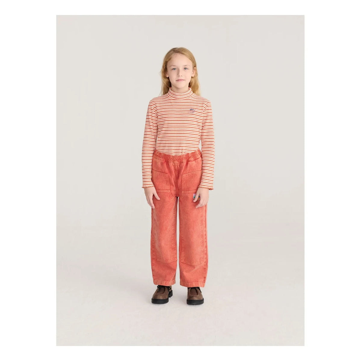 Bobo Choses - Organic cotton striped side-neck top | Red