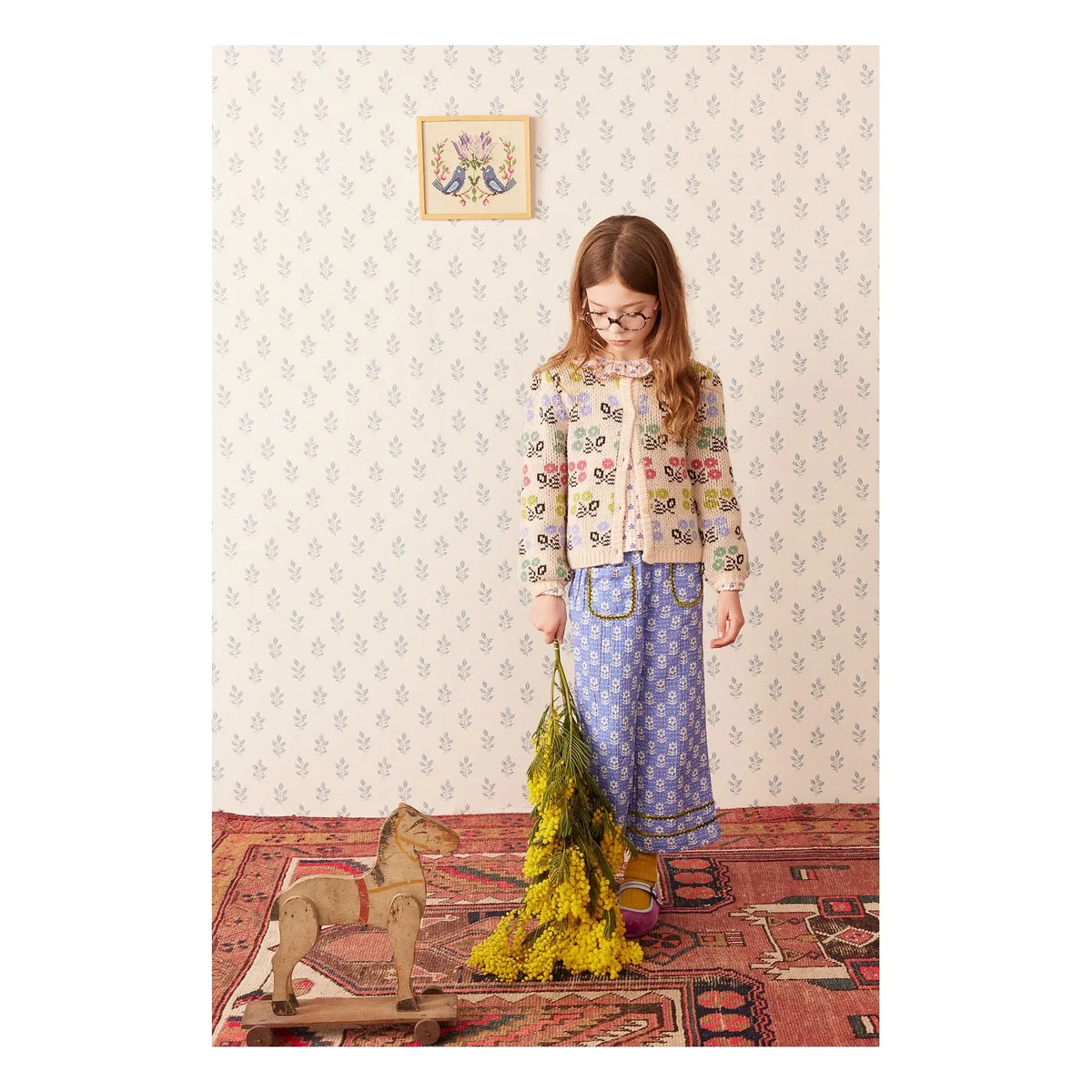 Hello Simone - Jeannette Floral Pattern Cardigan | Cream