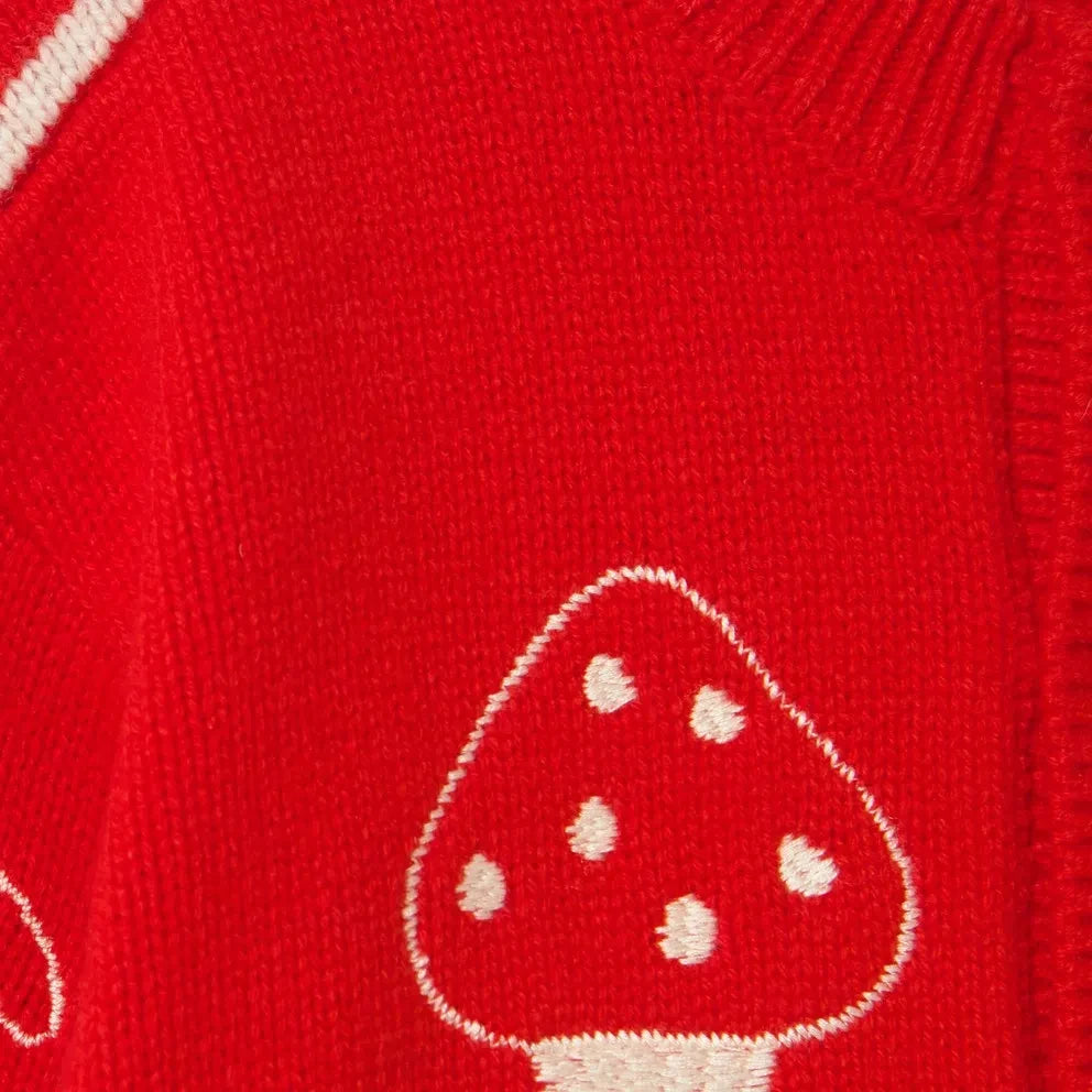 Tinycottons - Wool Knot Cardigan | Red
