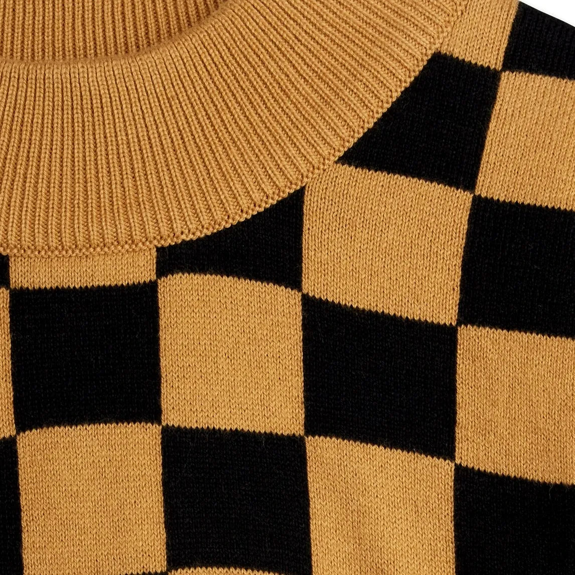 Mini Rodini - Damier organic cotton sweatshirt | Brown