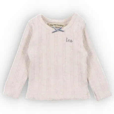 the new society - TNS Logo Baby Bow T-Shirt | Gray