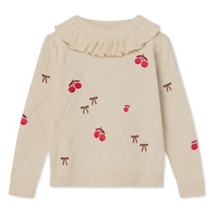 Fliink - Nova Organic Cotton Embroidered Sweater | Ecru