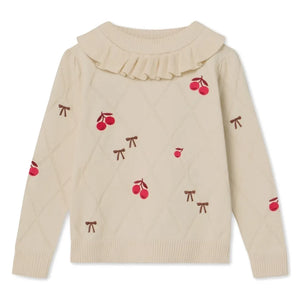 Fliink - Nova Organic Cotton Embroidered Sweater | Ecru