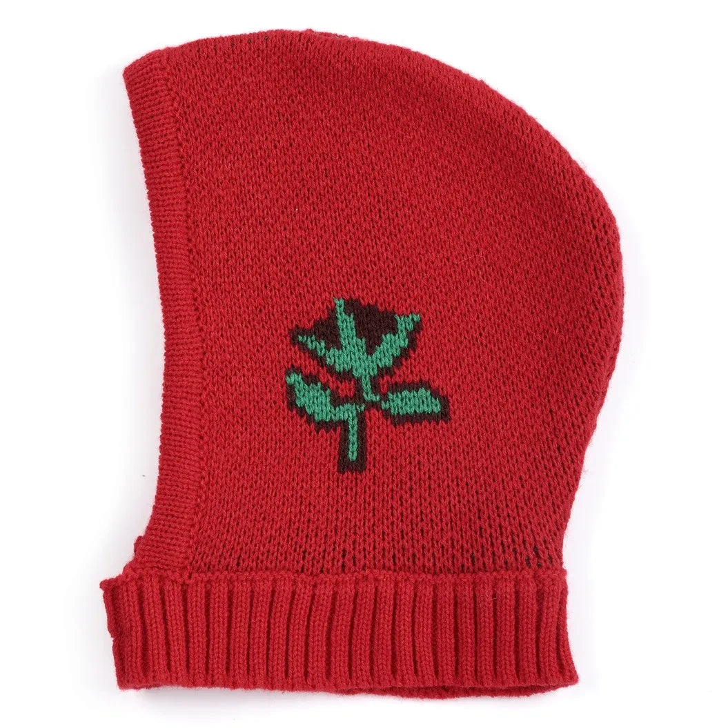 Bobo Choses - Flower balaclava Recycled fibers | Red